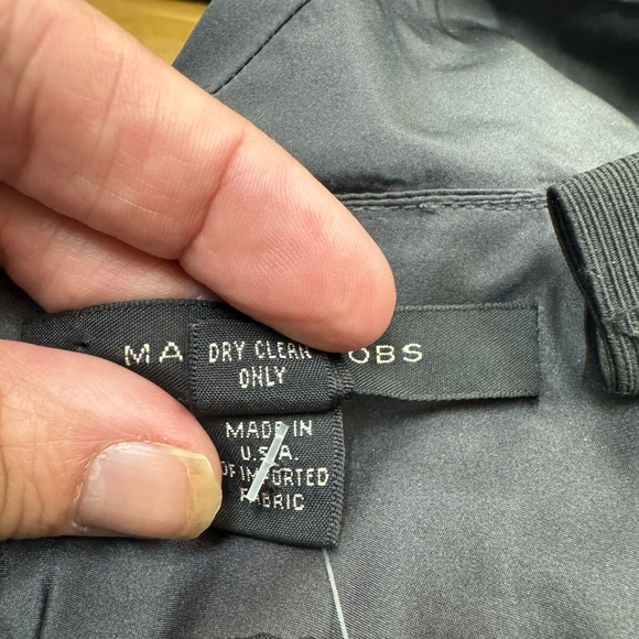 Marc Jacobs Sz 4 Black Draped Silk Bubble Hem Dress - Picture 7 of 8